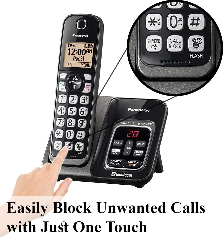 Panasonic KX-TG833SK Link2Cell Bluetooth with Talking Caller ID 3 Handset Cordless Phone (Renewed) Panasonic KX-TG833SK Link2Cell Bluetooth with Talking Caller ID 3 Handset Cordless Phone (Renewed)